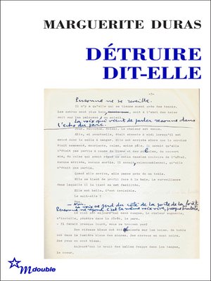 cover image of Détruire dit-elle